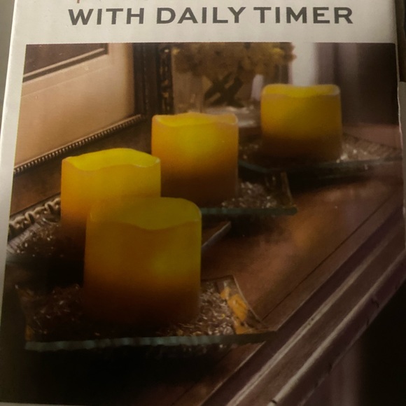 4 Piece LED Candle Set With Built-in Daily Timer by Order Home Collections - Picture 3 of 9